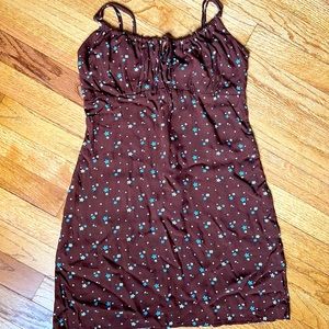 LA Hearts dress (Pacsun) size xs, NWT, brown with blue flowers